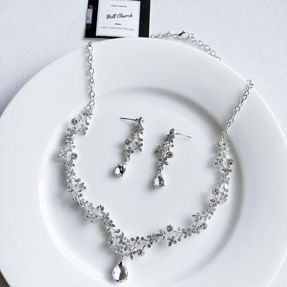 ネックレス & ピアス / イヤリング 2点セット (BC-PN9)｜ウェディングアクセサリー【結婚式　アクセサリー　ピアス　イヤリング　ネックレス】