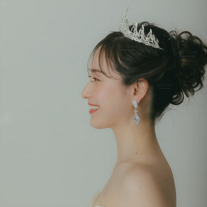 ウェディングティアラ パール キュービックジルコニア ビーズ (BC-T10)｜ウェディングアクセサリー【結婚式　アクセサリー　ティアラ　ヘッドドレス　ヘアアクセサリー】