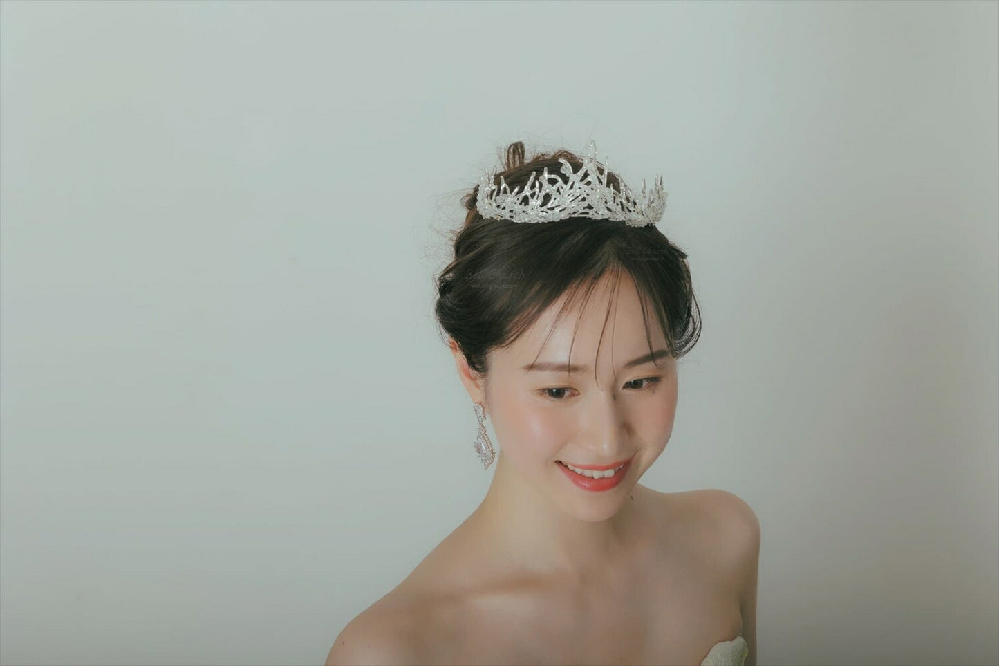 ウェディングティアラ パール キュービックジルコニア ビーズ (BC-T10)｜ウェディングアクセサリー【結婚式　アクセサリー　ティアラ　ヘッドドレス　ヘアアクセサリー】