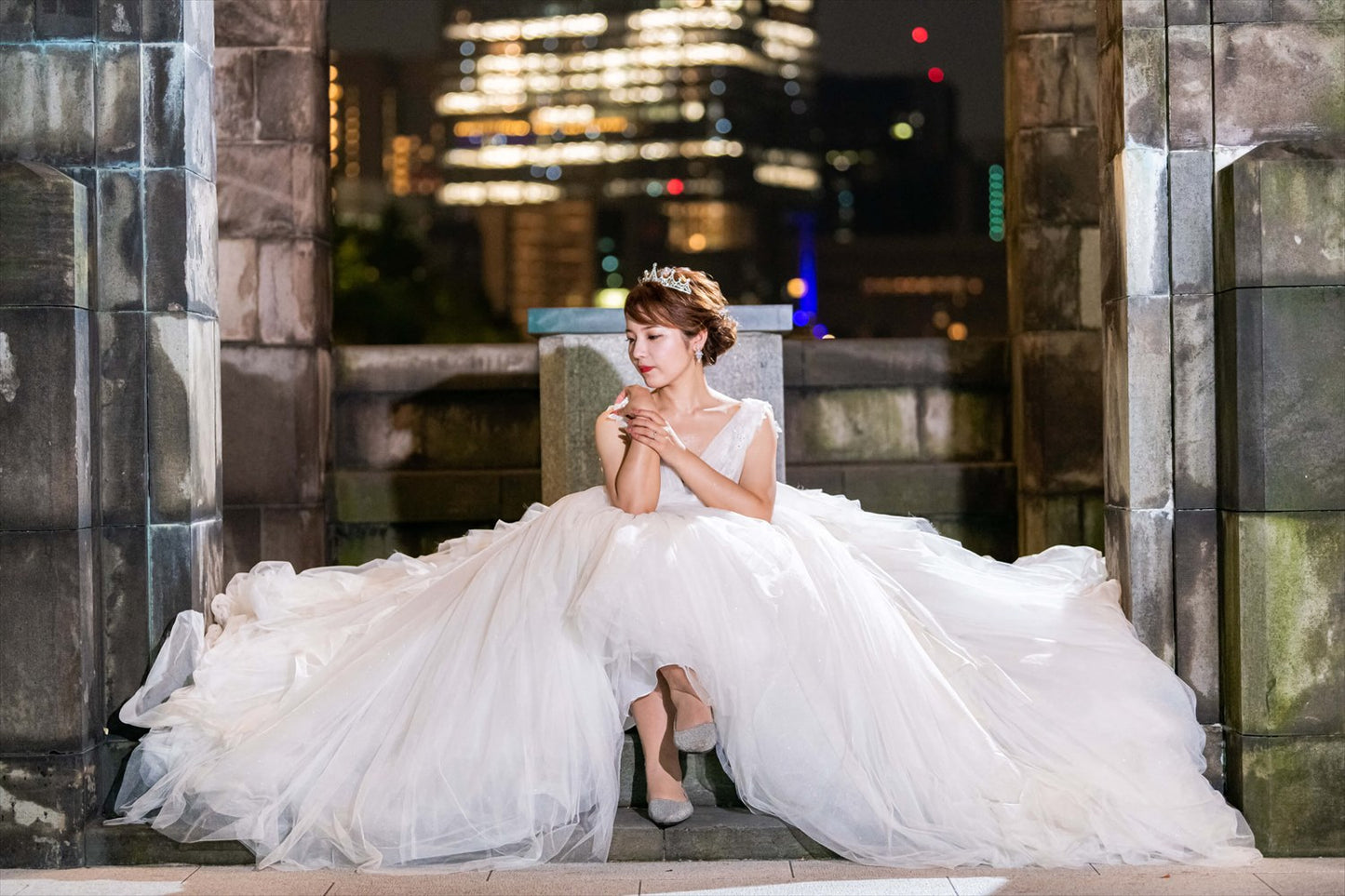 ウェディングティアラ キュービックジルコニア クリスタル クラウン(BC-T11)｜ウェディングアクセサリー【結婚式　アクセサリー　ティアラ　ヘッドドレス　ヘアアクセサリー】