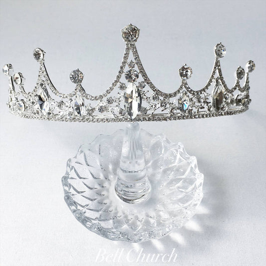 ウェディングティアラ キュービックジルコニア クリスタル クラウン(BC-T11)｜ウェディングアクセサリー【結婚式　アクセサリー　ティアラ　ヘッドドレス　ヘアアクセサリー】