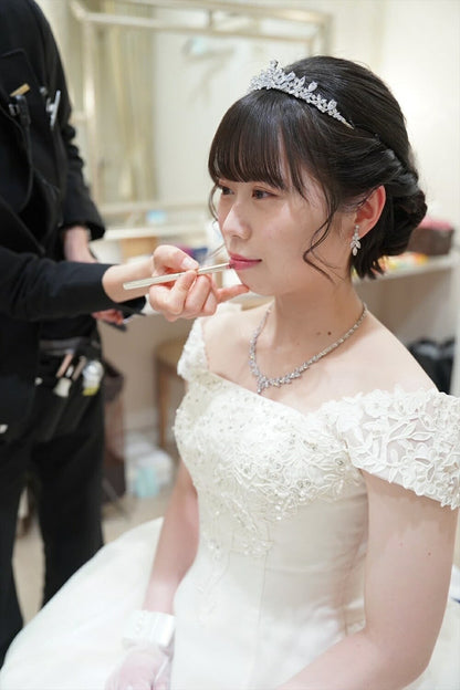 ウェディングティアラ キュービックジルコニア(BC-T12)｜ウェディングアクセサリー【結婚式　アクセサリー　ティアラ　ヘッドドレス　ヘアアクセサリー】