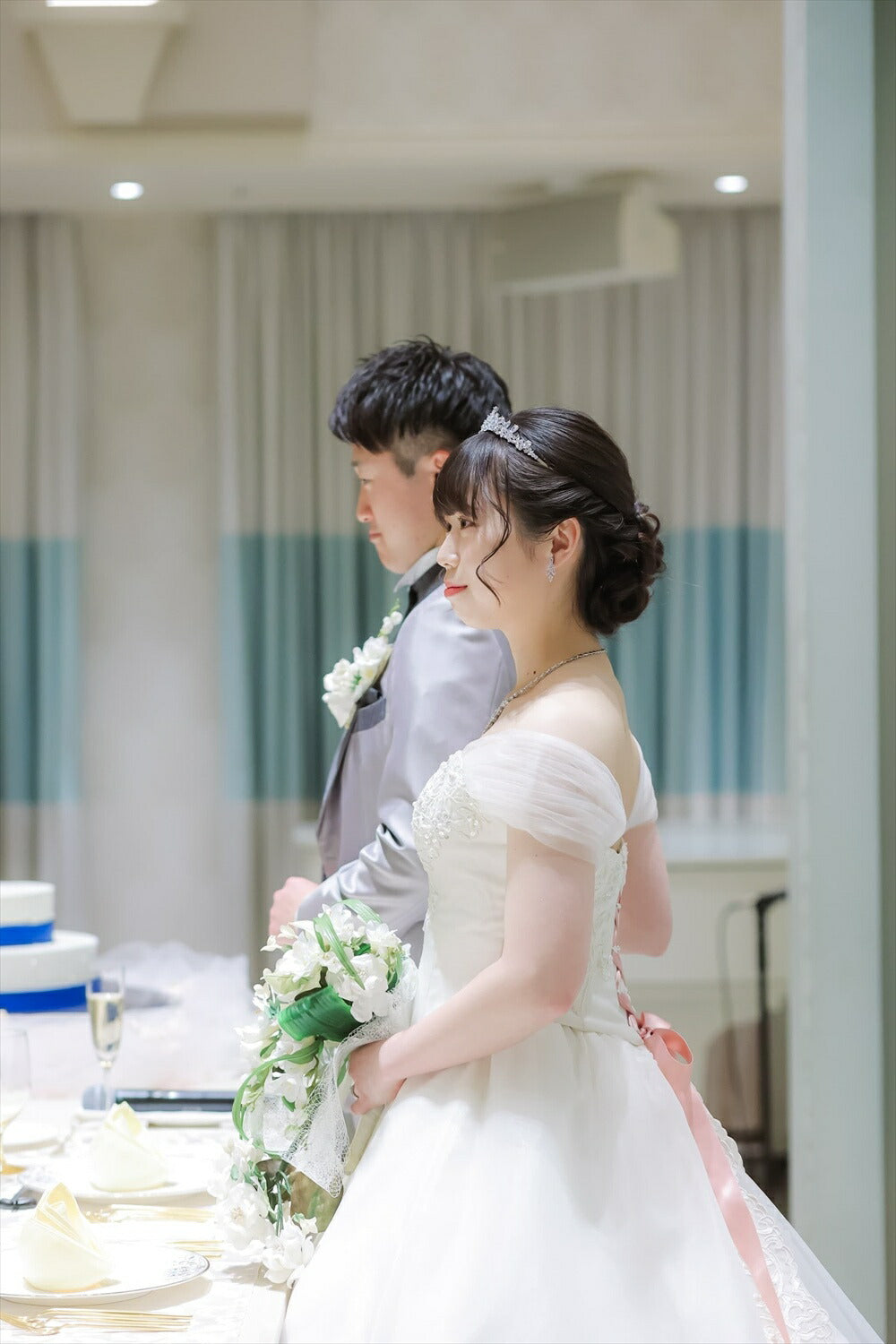 ウェディングティアラ キュービックジルコニア(BC-T12)｜ウェディングアクセサリー【結婚式　アクセサリー　ティアラ　ヘッドドレス　ヘアアクセサリー】