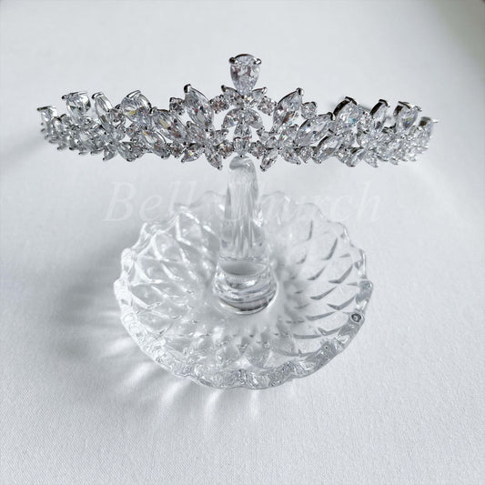 ウェディングティアラ キュービックジルコニア(BC-T12)｜ウェディングアクセサリー【結婚式　アクセサリー　ティアラ　ヘッドドレス　ヘアアクセサリー】