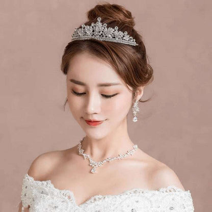 ウェディングティアラ キュービックジルコニア ラインストーン(BC-T13)｜ブライダルアクセサリー【結婚式　アクセサリー　ティアラ　ヘッドドレス　ヘアアクセサリー】