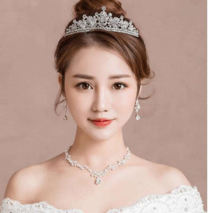 ウェディングティアラ キュービックジルコニア ラインストーン(BC-T13)｜ブライダルアクセサリー【結婚式　アクセサリー　ティアラ　ヘッドドレス　ヘアアクセサリー】