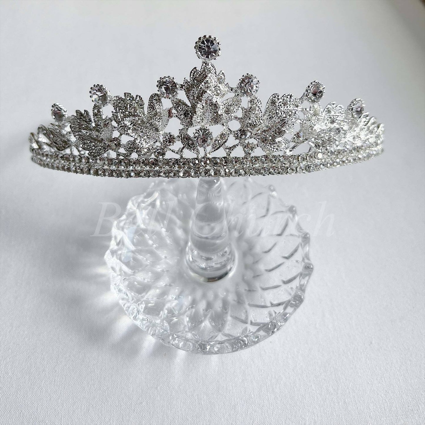 ウェディングティアラ キュービックジルコニア ラインストーン(BC-T13)｜ブライダルアクセサリー【結婚式　アクセサリー　ティアラ　ヘッドドレス　ヘアアクセサリー】