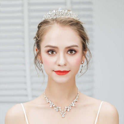 ウェディングティアラ キュービックジルコニア ラインストーン(BC-T14) ｜ウェディングアクセサリー【結婚式　アクセサリー　ティアラ　ヘッドドレス　ヘアアクセサリー】