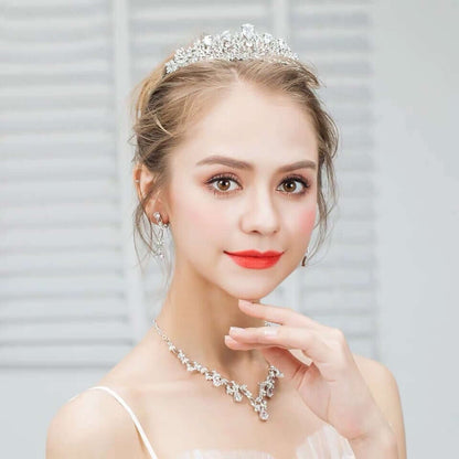 ウェディングティアラ キュービックジルコニア ラインストーン(BC-T14) ｜ウェディングアクセサリー【結婚式　アクセサリー　ティアラ　ヘッドドレス　ヘアアクセサリー】