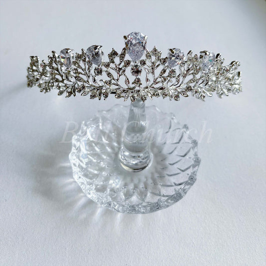 ウェディングティアラ キュービックジルコニア ラインストーン(BC-T14) ｜ウェディングアクセサリー【結婚式　アクセサリー　ティアラ　ヘッドドレス　ヘアアクセサリー】