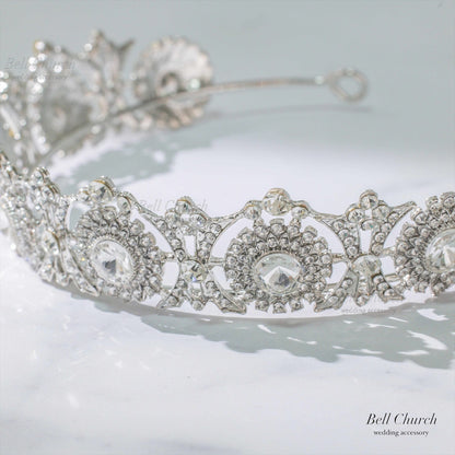 ティアラ｜キュービックジルコニア｜シルバー｜(BC-T15)【結婚式　アクセサリー　ティアラ　ヘッドドレス　ヘアアクセサリー】