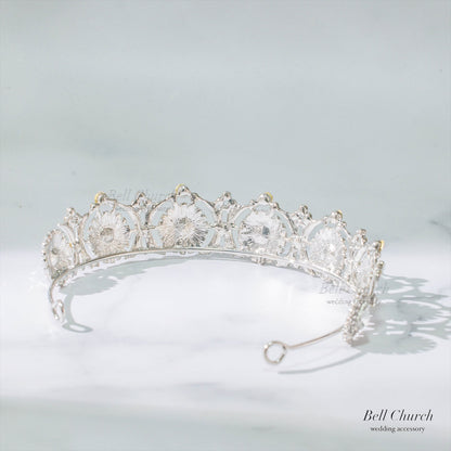 ティアラ｜キュービックジルコニア｜シルバー｜(BC-T15)【結婚式　アクセサリー　ティアラ　ヘッドドレス　ヘアアクセサリー】