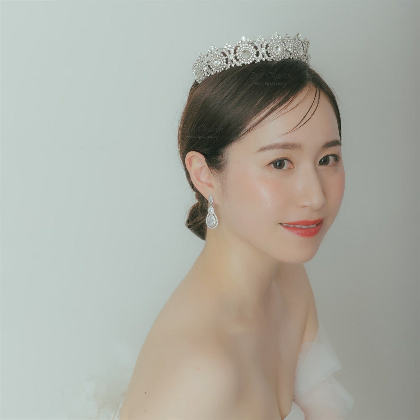 ティアラ｜キュービックジルコニア｜シルバー｜(BC-T15)【結婚式　アクセサリー　ティアラ　ヘッドドレス　ヘアアクセサリー】