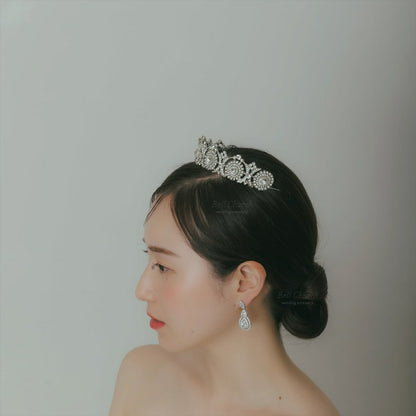 ティアラ｜キュービックジルコニア｜シルバー｜(BC-T15)【結婚式　アクセサリー　ティアラ　ヘッドドレス　ヘアアクセサリー】