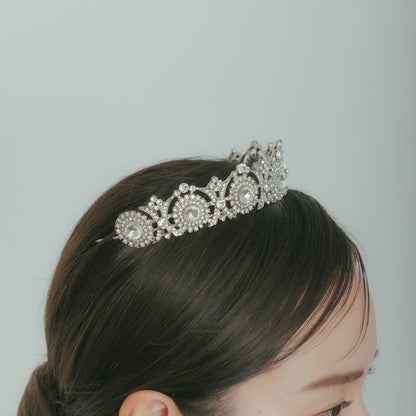 ティアラ｜キュービックジルコニア｜シルバー｜(BC-T15)【結婚式　アクセサリー　ティアラ　ヘッドドレス　ヘアアクセサリー】