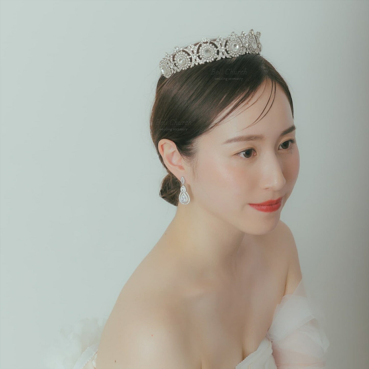 ティアラ｜キュービックジルコニア｜シルバー｜(BC-T15)【結婚式　アクセサリー　ティアラ　ヘッドドレス　ヘアアクセサリー】