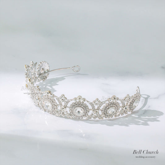 ティアラ｜キュービックジルコニア｜シルバー｜(BC-T15)【結婚式　アクセサリー　ティアラ　ヘッドドレス　ヘアアクセサリー】