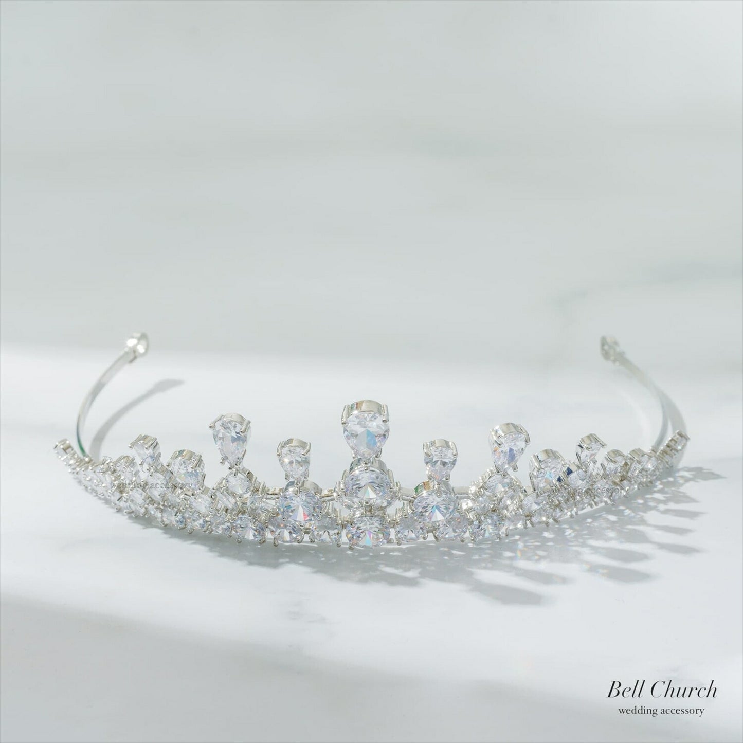 ティアラ | キュービックジルコニア | シルバー | (BC-T17)【結婚式　アクセサリー　ティアラ　ヘッドドレス　ヘアアクセサリー】