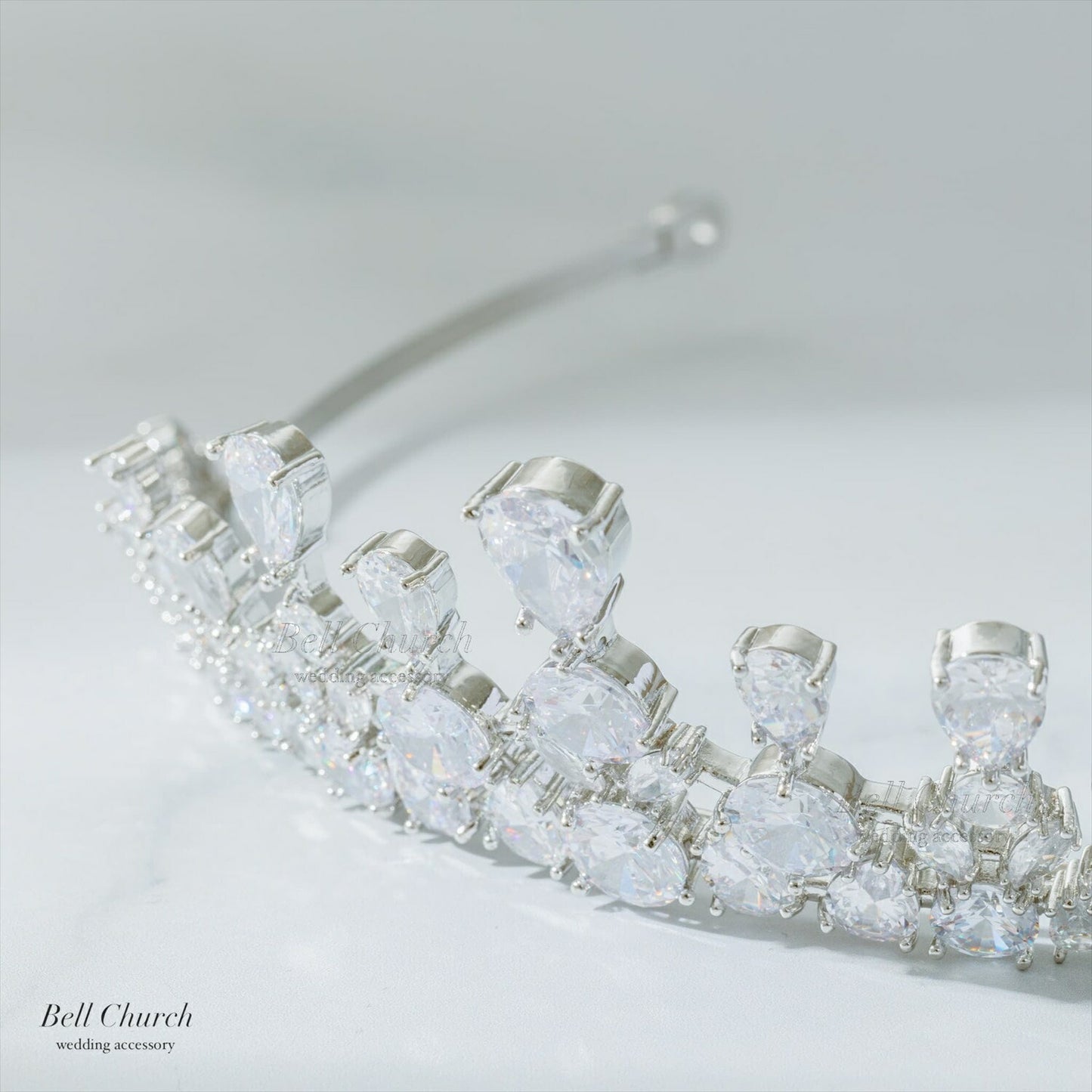 ティアラ | キュービックジルコニア | シルバー | (BC-T17)【結婚式　アクセサリー　ティアラ　ヘッドドレス　ヘアアクセサリー】