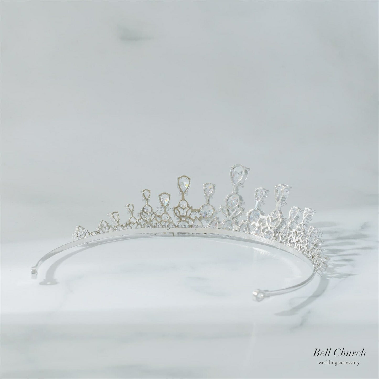 ティアラ | キュービックジルコニア | シルバー | (BC-T17)【結婚式　アクセサリー　ティアラ　ヘッドドレス　ヘアアクセサリー】
