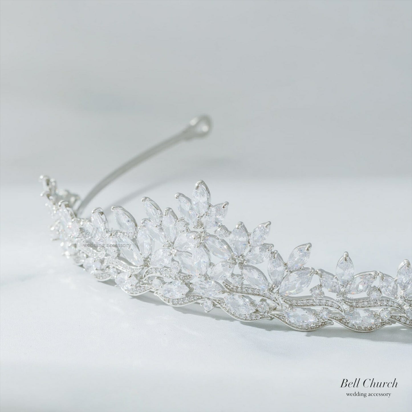 ティアラ | キュービックジルコニア | シルバー | (BC-T18)【結婚式　アクセサリー　ティアラ　ヘッドドレス　ヘアアクセサリー】