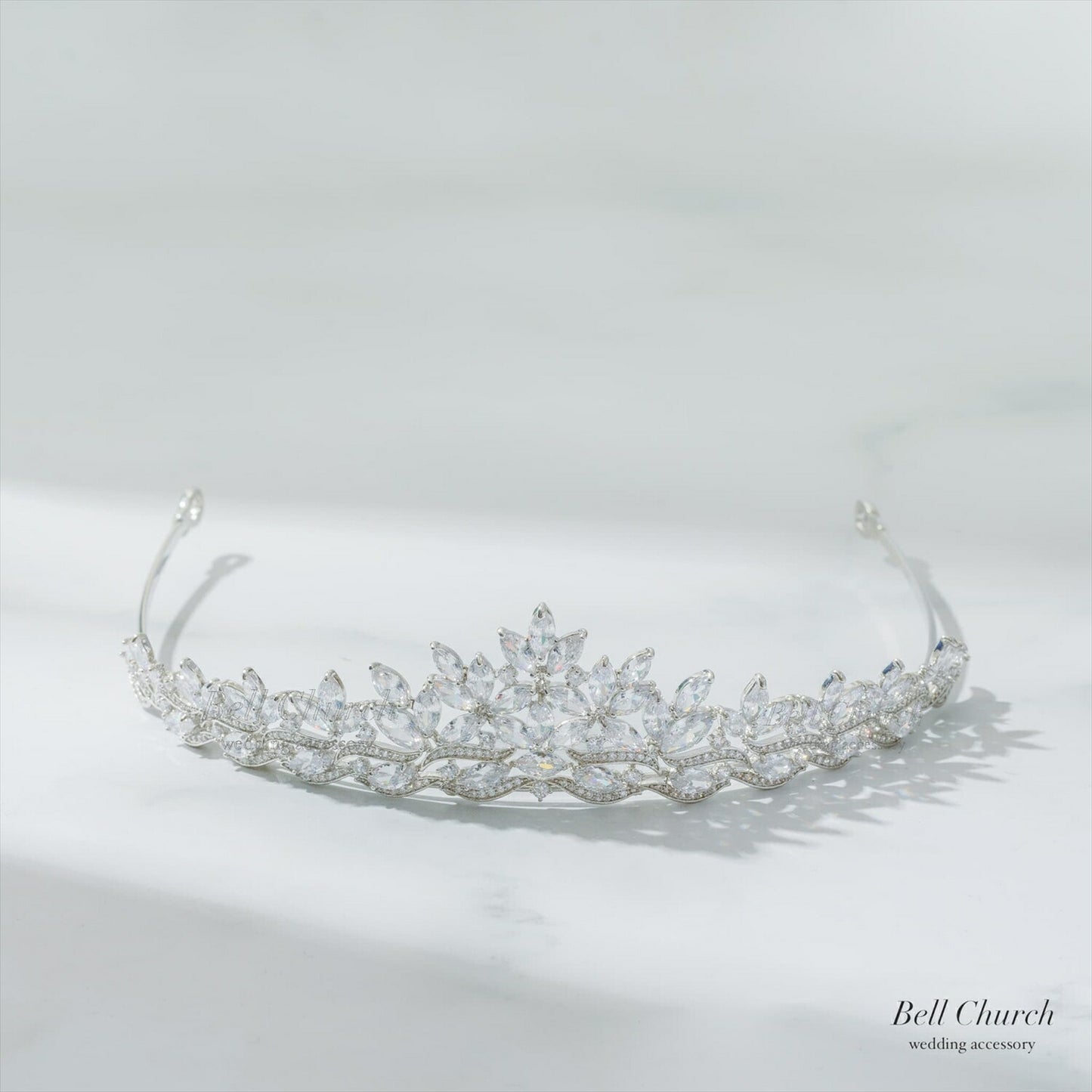 ティアラ | キュービックジルコニア | シルバー | (BC-T18)【結婚式　アクセサリー　ティアラ　ヘッドドレス　ヘアアクセサリー】