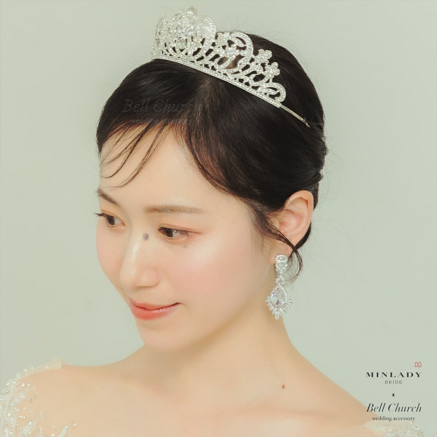 ティアラ | ジルコニア | ハートモチーフ | シルバー | (BC-T19)【結婚式　アクセサリー　ティアラ　ヘッドドレス　ヘアアクセサリー】