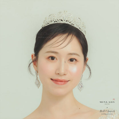 ティアラ | ジルコニア | ハートモチーフ | シルバー | (BC-T19)【結婚式　アクセサリー　ティアラ　ヘッドドレス　ヘアアクセサリー】