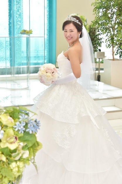 ウェディングティアラ　キュービックジルコニア (BC-T1)｜ウェディングアクセサリー【結婚式　アクセサリー　ティアラ　ヘッドドレス　ヘアアクセサリー】