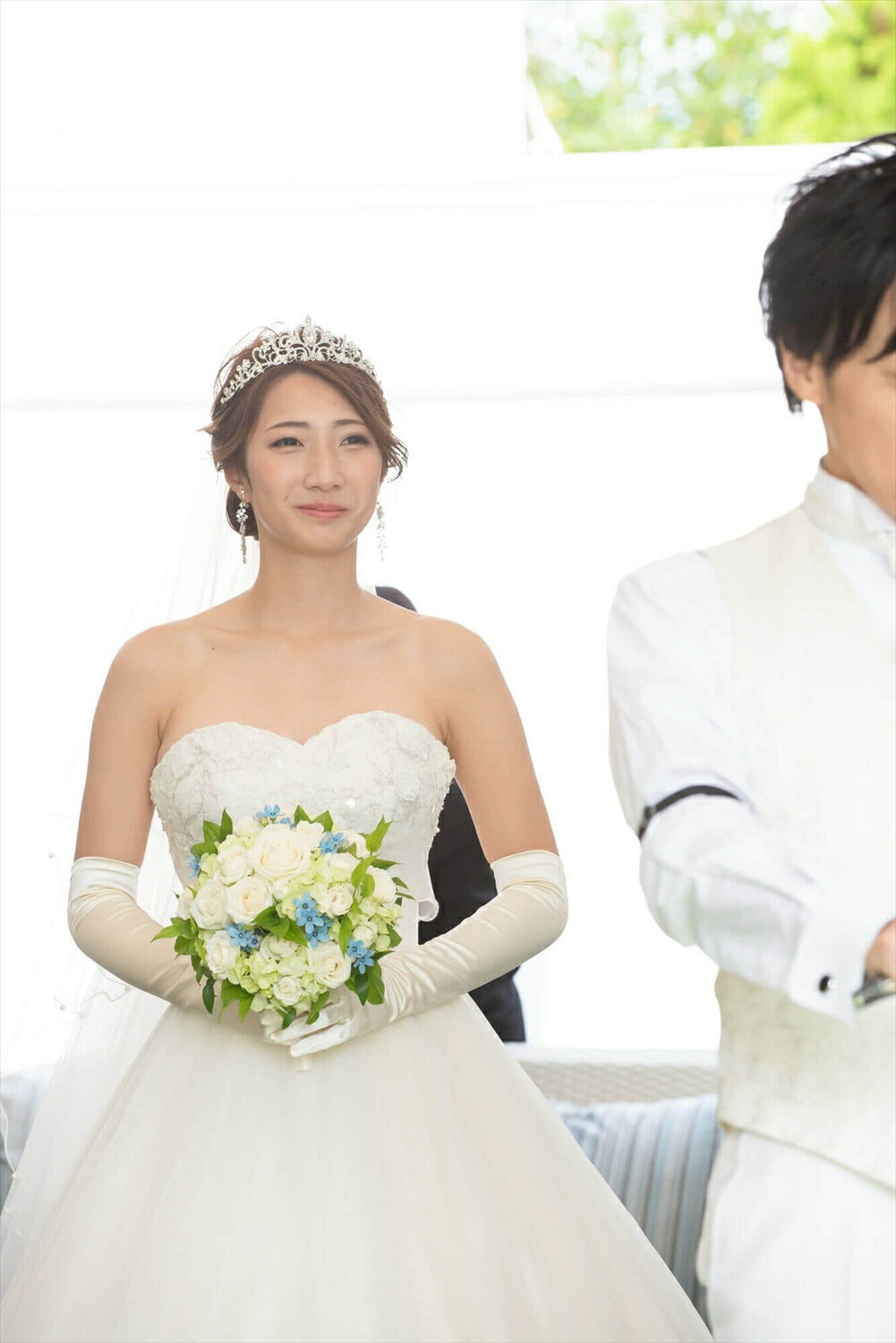 ウェディングティアラ　キュービックジルコニア (BC-T1)｜ウェディングアクセサリー【結婚式　アクセサリー　ティアラ　ヘッドドレス　ヘアアクセサリー】