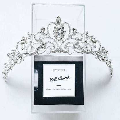 ウェディングティアラ　キュービックジルコニア (BC-T1)｜ウェディングアクセサリー【結婚式　アクセサリー　ティアラ　ヘッドドレス　ヘアアクセサリー】