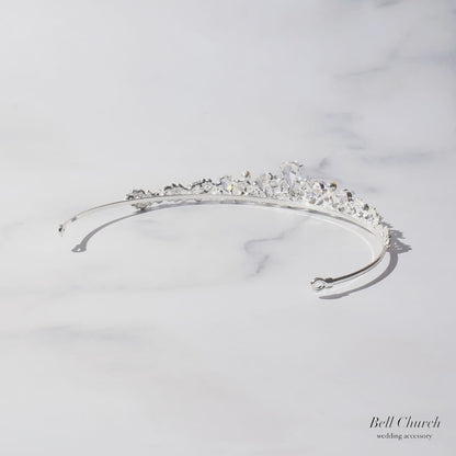 ティアラ｜ジルコニア｜シルバー(BC-T20)【結婚式　アクセサリー　ティアラ　ヘッドドレス　ヘアアクセサリー】