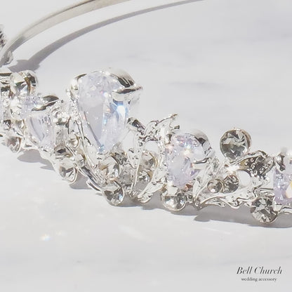 ティアラ｜ジルコニア｜シルバー(BC-T20)【結婚式　アクセサリー　ティアラ　ヘッドドレス　ヘアアクセサリー】