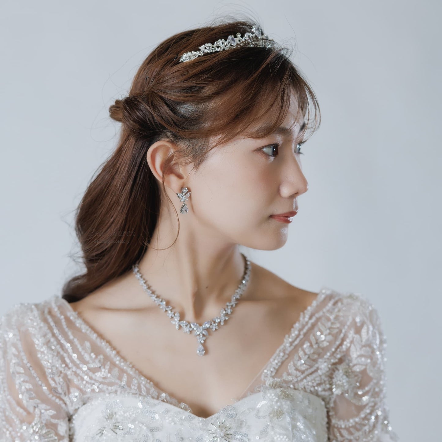 ティアラ｜ジルコニア｜シルバー(BC-T20)【結婚式　アクセサリー　ティアラ　ヘッドドレス　ヘアアクセサリー】