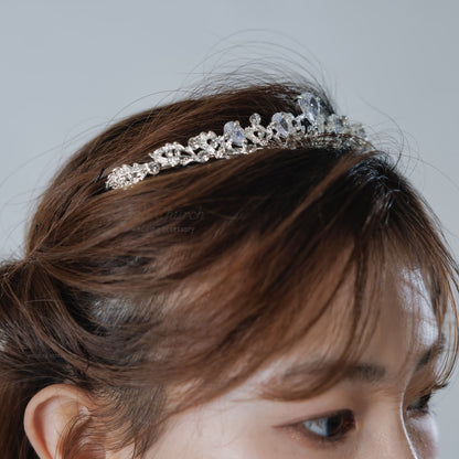 ティアラ｜ジルコニア｜シルバー(BC-T20)【結婚式　アクセサリー　ティアラ　ヘッドドレス　ヘアアクセサリー】