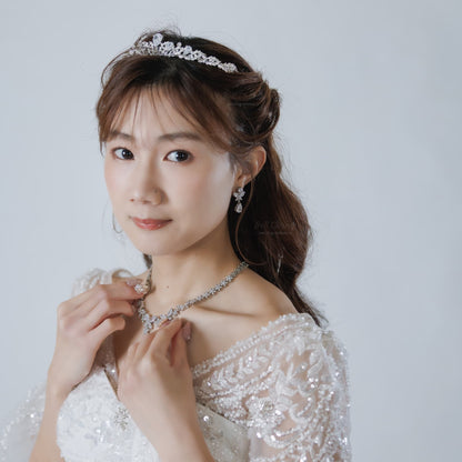 ティアラ｜ジルコニア｜シルバー(BC-T20)【結婚式　アクセサリー　ティアラ　ヘッドドレス　ヘアアクセサリー】