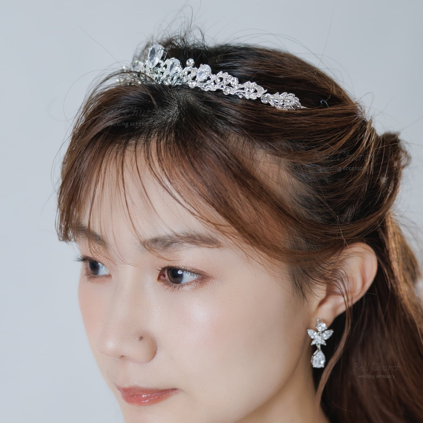 ティアラ｜ジルコニア｜シルバー(BC-T20)【結婚式　アクセサリー　ティアラ　ヘッドドレス　ヘアアクセサリー】