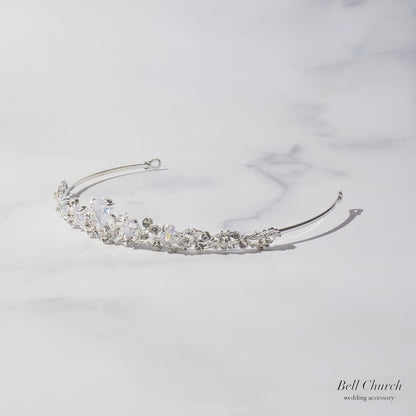 ティアラ｜ジルコニア｜シルバー(BC-T20)【結婚式　アクセサリー　ティアラ　ヘッドドレス　ヘアアクセサリー】