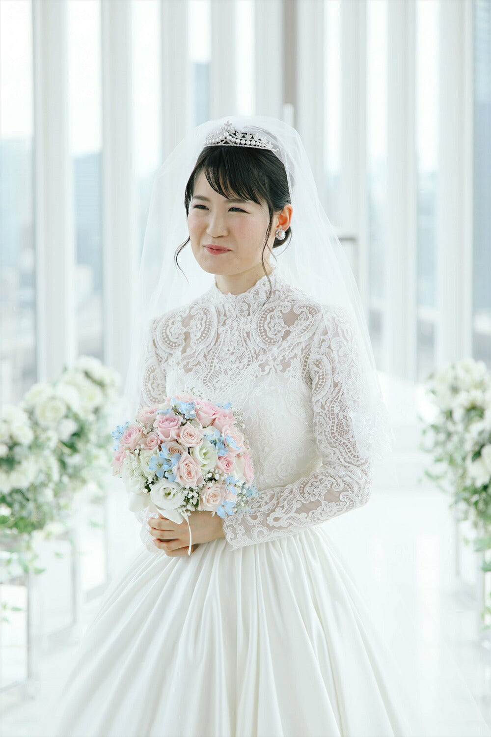 ウェディングティアラ キュービックジルコニア (BC-T2)｜ウェディングアクセサリー【結婚式　アクセサリー　ティアラ　ヘッドドレス　ヘアアクセサリー】