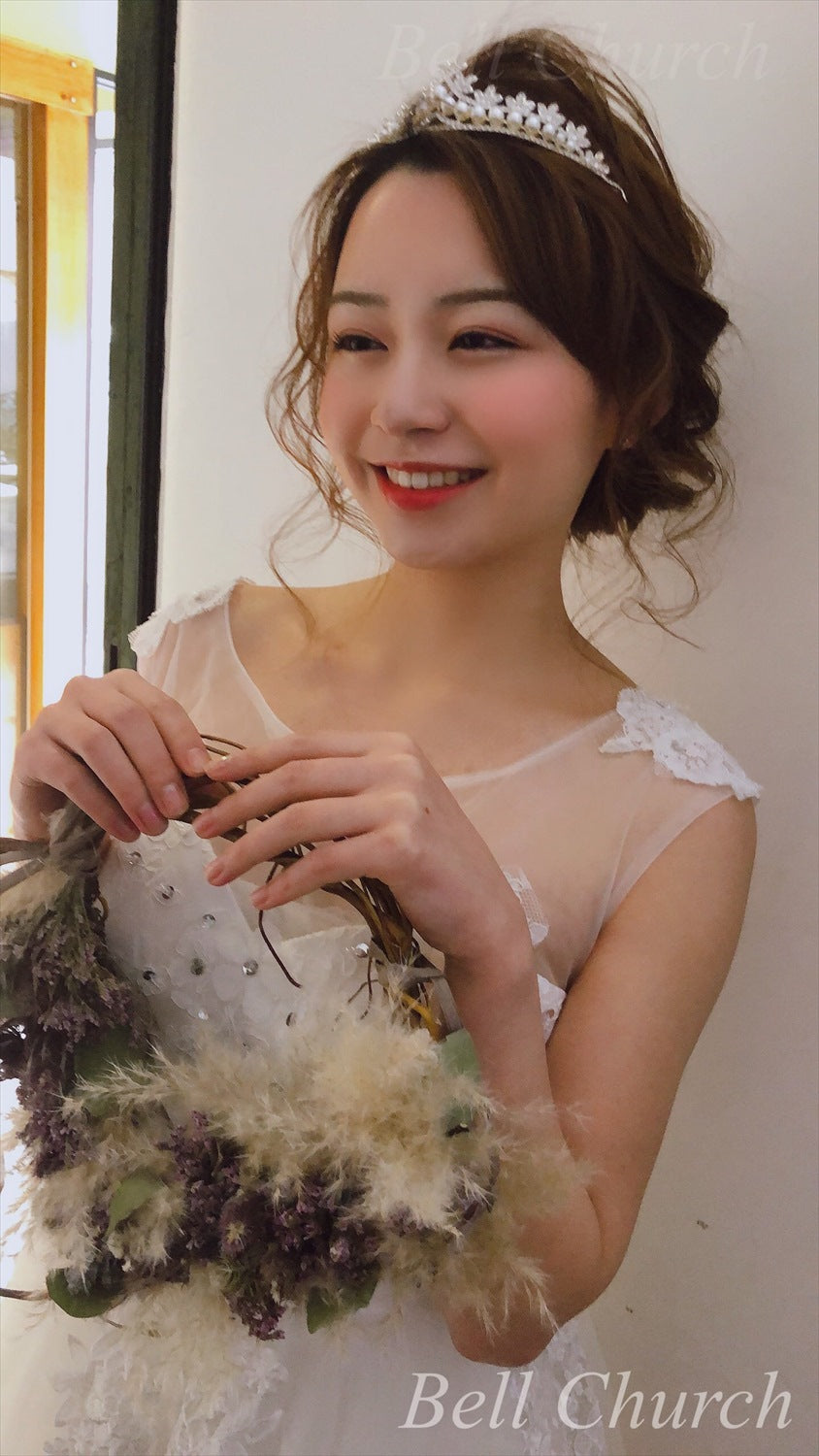 ウェディングティアラ キュービックジルコニア (BC-T2)｜ウェディングアクセサリー【結婚式　アクセサリー　ティアラ　ヘッドドレス　ヘアアクセサリー】