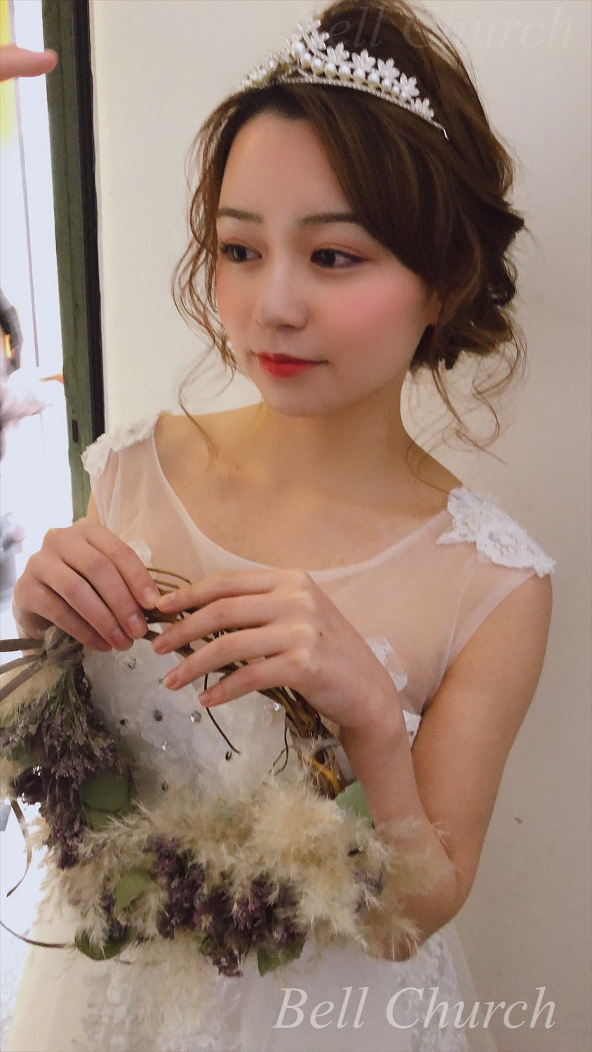 ウェディングティアラ キュービックジルコニア (BC-T2)｜ウェディングアクセサリー【結婚式　アクセサリー　ティアラ　ヘッドドレス　ヘアアクセサリー】