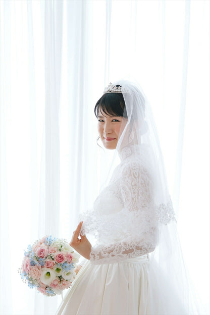 ウェディングティアラ キュービックジルコニア (BC-T2)｜ウェディングアクセサリー【結婚式　アクセサリー　ティアラ　ヘッドドレス　ヘアアクセサリー】