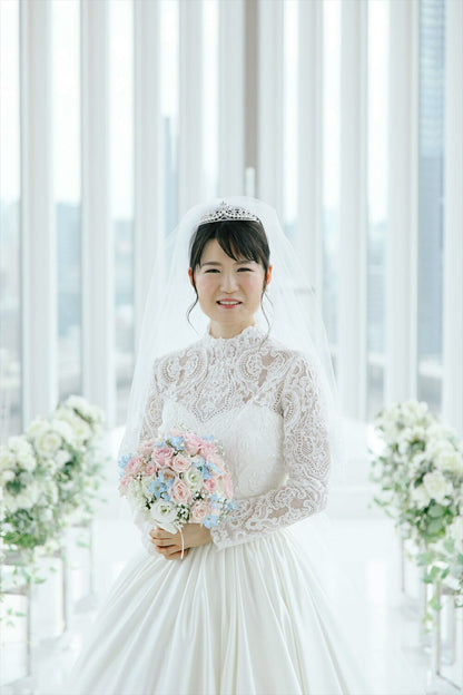 ウェディングティアラ キュービックジルコニア (BC-T2)｜ウェディングアクセサリー【結婚式　アクセサリー　ティアラ　ヘッドドレス　ヘアアクセサリー】