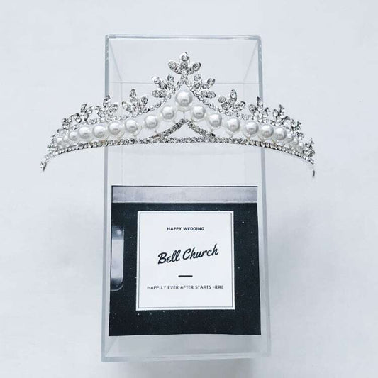 ウェディングティアラ キュービックジルコニア (BC-T2)｜ウェディングアクセサリー【結婚式　アクセサリー　ティアラ　ヘッドドレス　ヘアアクセサリー】