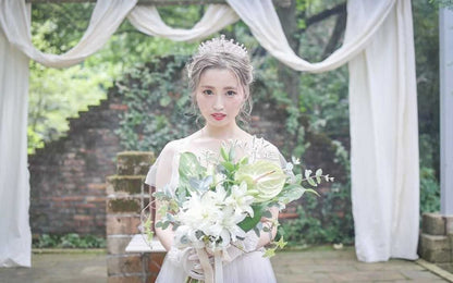 ウェディングティアラ キュービックジルコニア (BC-T3) ｜ウェディングアクセサリー【結婚式　アクセサリー　ティアラ　ヘッドドレス　ヘアアクセサリー】