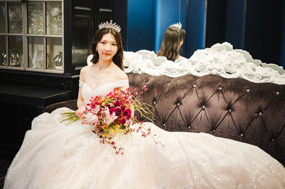 ウェディングティアラ キュービックジルコニア (BC-T3) ｜ウェディングアクセサリー【結婚式　アクセサリー　ティアラ　ヘッドドレス　ヘアアクセサリー】