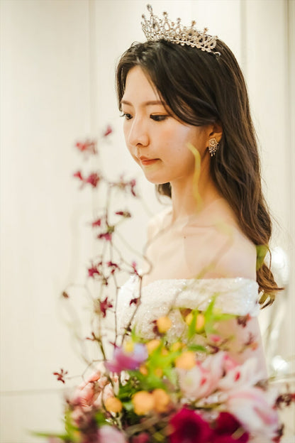 ウェディングティアラ キュービックジルコニア (BC-T3) ｜ウェディングアクセサリー【結婚式　アクセサリー　ティアラ　ヘッドドレス　ヘアアクセサリー】