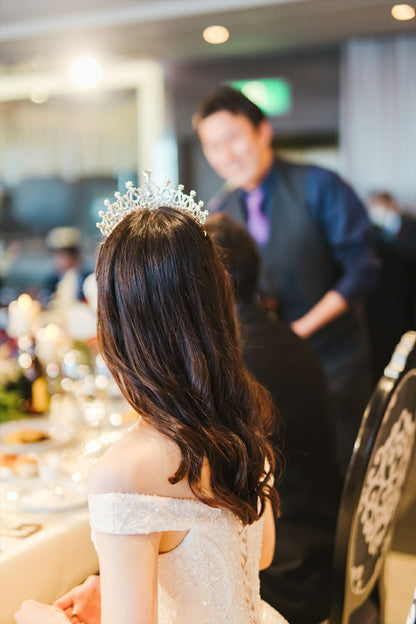 ウェディングティアラ キュービックジルコニア (BC-T3) ｜ウェディングアクセサリー【結婚式　アクセサリー　ティアラ　ヘッドドレス　ヘアアクセサリー】