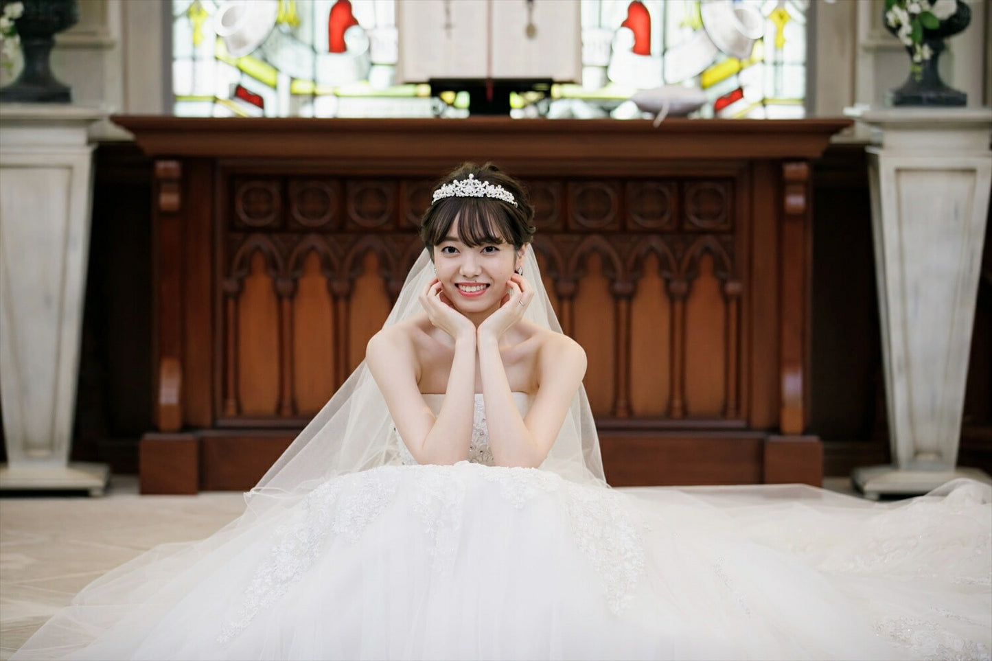 ウェディングティアラ キュービックジルコニア (BC-T4)｜ウェディングアクセサリー【結婚式　アクセサリー　ティアラ　ヘッドドレス　ヘアアクセサリー】