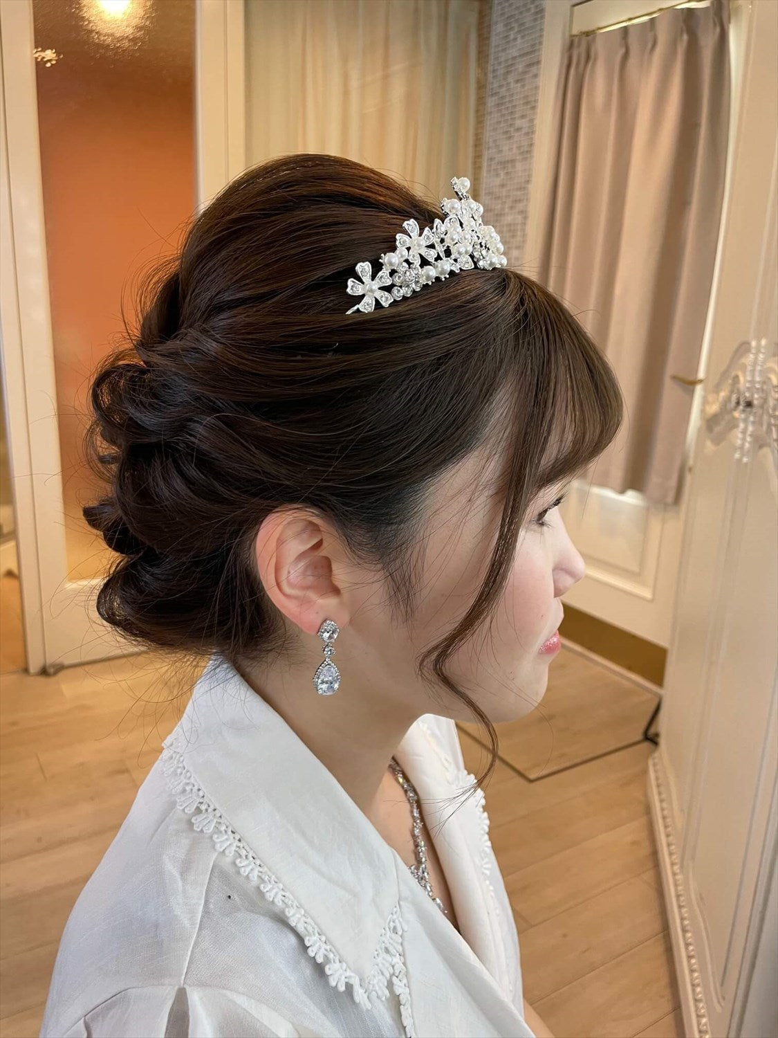 ウェディングティアラ キュービックジルコニア (BC-T4)｜ウェディングアクセサリー【結婚式　アクセサリー　ティアラ　ヘッドドレス　ヘアアクセサリー】